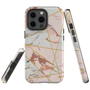For Apple iPhone 13 Pro Max Case, Armour Back Cover, Marble Pattern