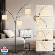 DLLT Modern Floor Lamp for Room: 3-Light Black Tree Dimmable Floor Lamps with