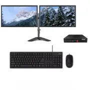 Lenovo ThinkCentre M920q Tiny Desktop PC i5-8500T 6-Core 2.4Ghz 16GB RAM 1TB NVMe + Dual 24" Monitor - Refurbished