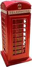 London-1 Telephone Booth / Phone Red Box London Souvenir Die Cast Metal Money Box Bank Souvenir! Union Jack on Box / Speicher / Memoria! A Collectible, Distinctive, London, England British UK Collectible-Red