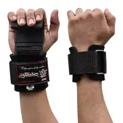 Metal Hooks Wrist Support Weight Lifting Strap Heavy Bars Grips Fitness Gym Wrap