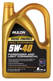 Nulon Full Synthetic Diesel Engine Oil 6L 5w40 SYND5W40-SIX