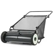 PLANTCRAFT Push Lawn Sweeper, 26" Wide Leaf and Grass Clipping Collector