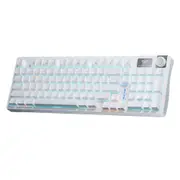 Aula S98 Tri-Mode RGB Gasket Mechanical Gaming Keyboard, Wireless Bluetooth, 2.4G, Wired Triple Mode Keyboard, White