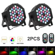 2x 36W PAR Can Light 36 LEDs RGB Strobe Stage Lighting DMX Club Party Disco Bar