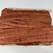 Vtg Conso International Brush Fringe Trim Burnt Orange Yards 14 Yards