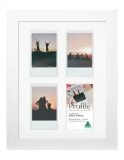 [Profile Australia] Australian Made Timber Collage Photo Frame 6x8"/Instax (4 Photos) in White