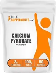 BulkSupplements.com Calcium Pyruvate Powder - Calcium Supplement - Calcium Powder Supplement - Pyruvate Supplement - Calcium Powder - 2000mg (300mg Calcium) per Serving (100 Grams - 3.5 oz)