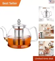 Premium Handcrafted Glass Teapot with Removable Infuser - Versatile - 1000ml