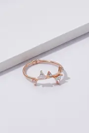 Swarovski Triangle Ring--JOL-RS188