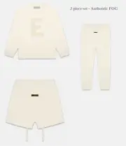 Fear of God Essentials Kids Size 8 NWT 3-Pc Set (Sweatshirt, Sweatpants, Shorts)