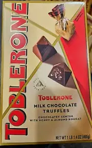 Toblerone Milk Chocolate Truffles 1 Lb 1.4 Oz Chocolatey Center Honey Almond