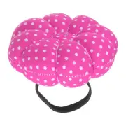 Wrist Pin Cushion Pumpkin Needle Sewing Pincushion with Elastic Belt, Rose Red