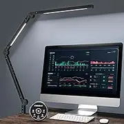 Desk Lamp Swing Arm Architect Desk Lamp LED Eye-Care Desk Lamp with Clamp Adjustable Brightness&Color Temperature EYOCEAN Desk Light with Timing Function 10W Task Lamp for Office