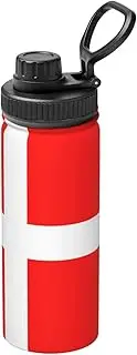 Denmark Danish Flag Camping Hiking Hydration Flask,Stainless Steel Outdoor Water Bottle,Double Walled Insulated