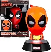 Deadpool Officially Licensed Disney Marvel 3D Icon Light for Office, Gaming Room, Bedroom Marvel Fan Gift Decor and Accessory Night Light | Paladone, Red
