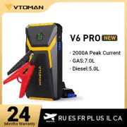 VTOMAN V6 Pro Car Jump Starter Power Bank 2000A Car Battery Charger Auto Emergen