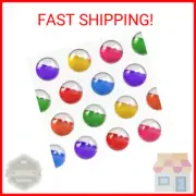 Capsule Vending Machine Translucent Round Capsules Empty 100 pcs 1.1 inch - Gumb