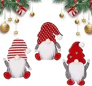 Christmas Cutlery Holders - 3x Christmas Gnomes Dwarf Cutlery Bags - Decorative Cutlery Holder for Dinner, Reusable Decorative Tableware Organizer for Spoon Fork Home Restaurant