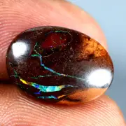 8.48 ct Oval Cabochon (16 x 11 mm) Multi Color Australian Koroit Boulder Opal