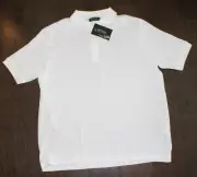 $245 New ST. CROIX Knit Polo Shirt Men's MEDIUM M White SS Anti-Microbial USA