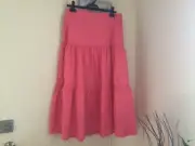 Skirt Long Sherbert Pink Three Tiered Long Pieces Each Flaring, 12 Witchery NEW