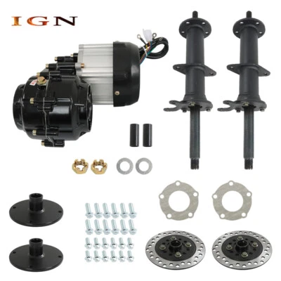 40" Rear Axle Kit + Electric Brushless Differential 1000W Motor Ebike Go kart