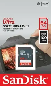 SanDisk 64GB SDHC Ultra Class 10 SD Card