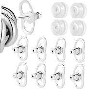 [Healeved] Earring Support Patch Silicone Backing for Earrings Anti Drop Stoppers Comfortable and Secure Fit