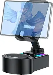 Mobile Phone Stand Speaker - Wireless Charging Stand - Wireless Charging Station | Cellphone Holder with Light & Speaker | Foldable Phone Chargings Supplies for Women Boys Girls Youth Teens