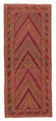 Vintage Hand-Knotted Area Rug 2'6" x 6'1" Traditional Wool Carpet