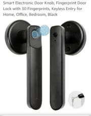Smart Fingerprint Door Lock Biometric Door Lock With Handle & 2 x Keys black