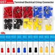 102Pcs Pre-Insulated Ring Terminal Quick Splice Electrical Wire Crimp Connectors