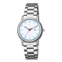 在飛比找momo購物網優惠-【LICORNE】力抗 品味時光都會手錶(白藍/銀 LT12