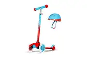 Zycom Kids Zipper Scooter with certified helmet - Red/Blue