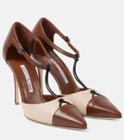 [Manolo Blahnik] Manolo Blahnik Assala leather pumps AU 10.5 brown