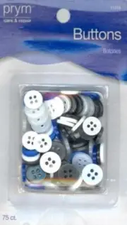 Prym~ (11256) Button Assortment ~ 75 ct