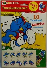 PEYO SELECTA VTG 1983 SMURFS STICKERS PRESSERS PLAY POSTER # 6 MIP SEALED
