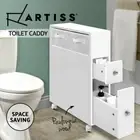 Bathroom Storage Toilet Cabinet Wheels Toilet Caddy Drawers Basket Brush holder