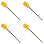 4x R&M Silicone Head Honey Dipper Utensil w/ Stainless Steel Handle Yellow