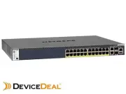 Netgear GSM4328PA-100AJS 24-Port Fully Managed Stackable Layer 3 PoE+ Switch - M