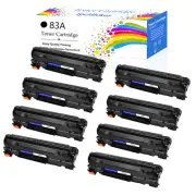 8 PACK CF283A 83A Toner Cartridges For HP CF283A LaserJet M127fn M127fw M125nw