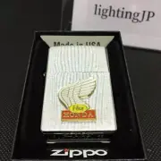 Zippo Honda Bike Emblem Metal Logo Silver Brass Regular Case Oil Lighter Japan