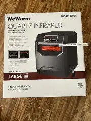 WE WARM Electric 6 Element Infrared Heater W/Remote Control New Model 1500 WATTS
