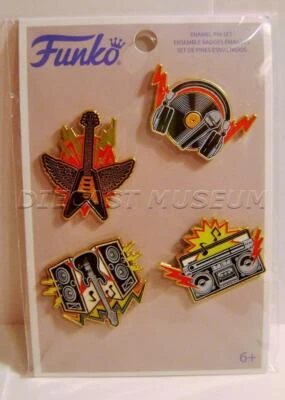 MUSIC ELETRIC GUITARS BOOMBOX SPEAKERS FUNKO POP ENAMEL PIN SET 2022