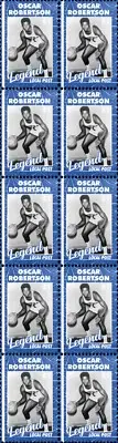 OSCAR ROBERTSON BASKETBALL LEGEND MINT VIGNETTE STAMP STRIP OF 10 #3