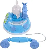Kisangel Retro Phone for Light Up Pretend Play Telephone with Multiple Modes Rotary Design for Roleplaying and Communication Skills Development for Creative Play