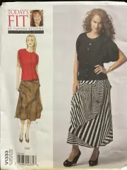 Vogue Pattern V1333 Size OSZ Top & Skirt Sewing Pattern