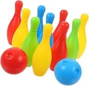 CORHAD Outdoor Indoor Boys and Girls Bowling Set 2 Mini Bowling Balls Pins Plastic Toys for Toddlers Improve Coordination Balance