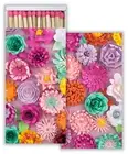 Origami Flowers Set of 3 Large Matchboxes with Wooden Matches